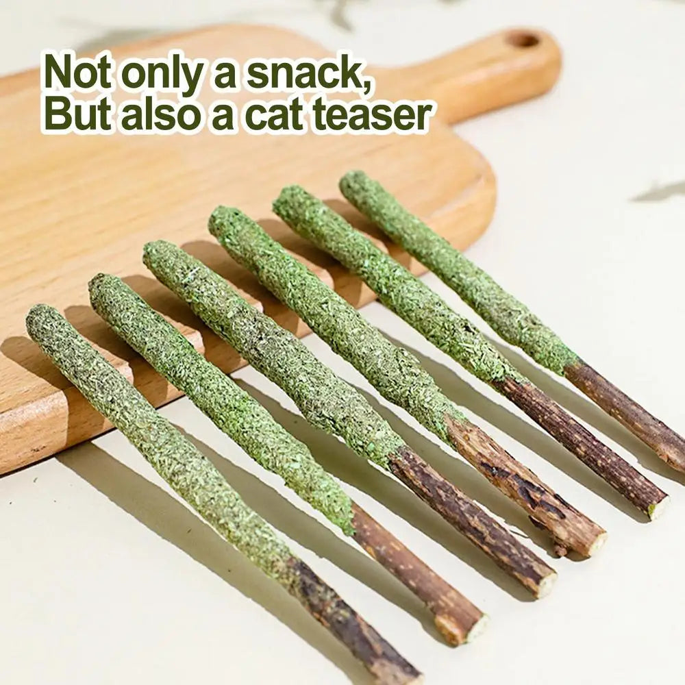 Bastão Natural de Matatabi – Limpeza Dental, Relaxamento e Estímulo para Gatos