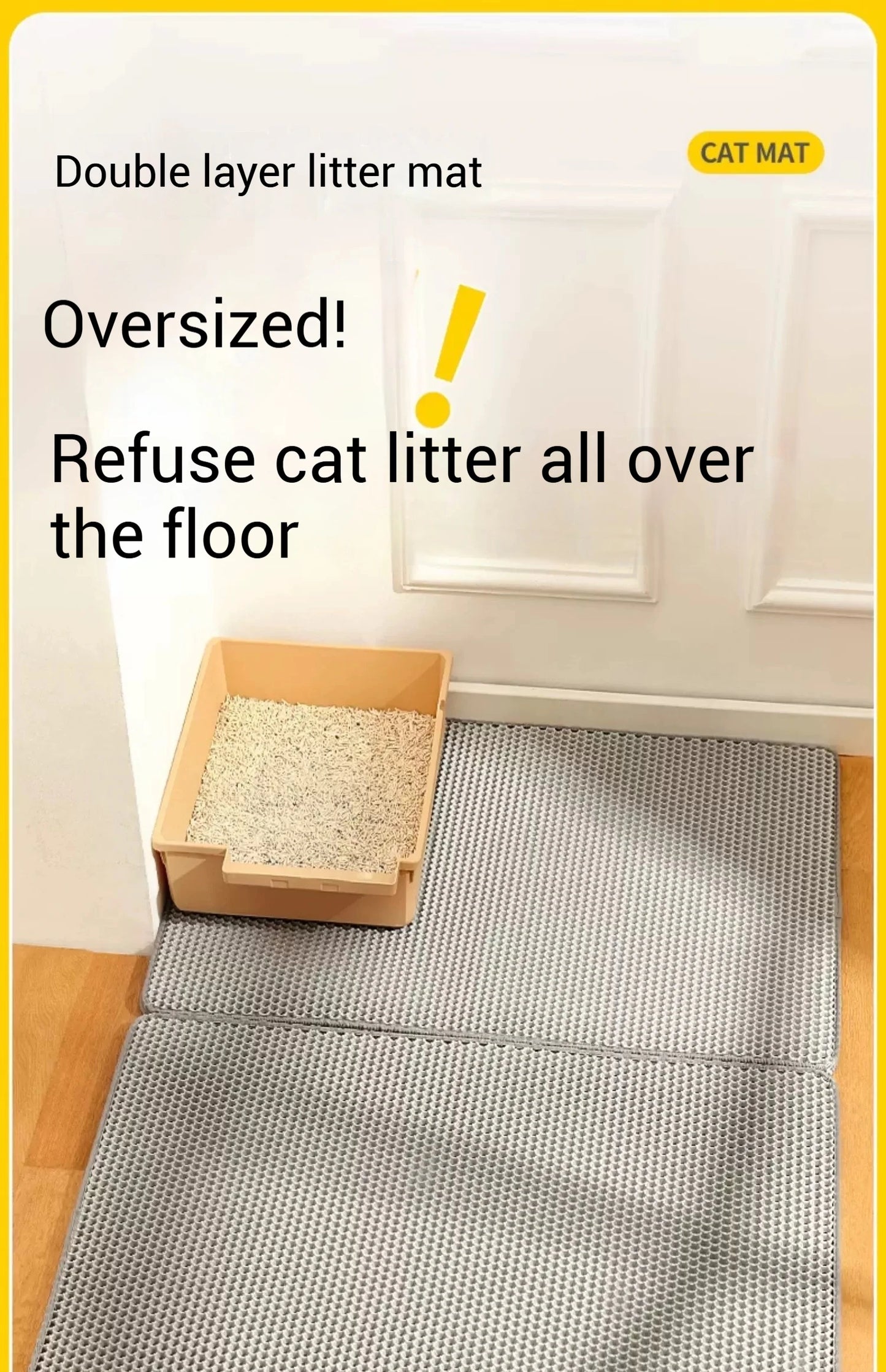 🐾 Tapete de Areia para Gatos Extra Grande Colmeia – Limpeza Sem Stress e Casa Sempre Protegida!