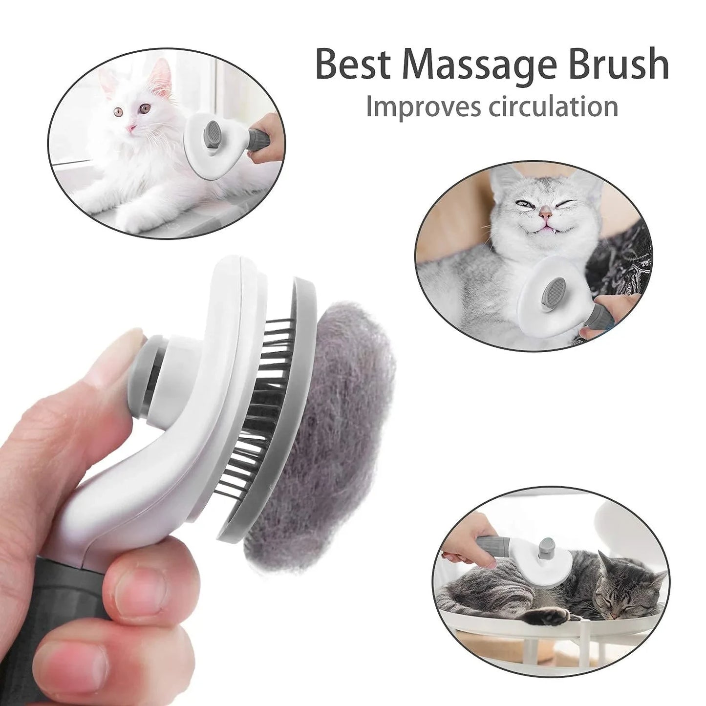 Escova Autolimpante 4Cats – Remove Pelos, Desembaraça e Limpa com um Clique