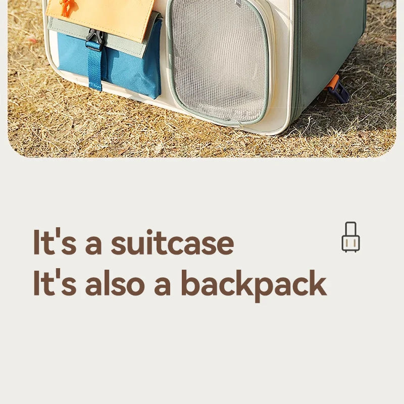 Mala Trolley para Gatos – Transporte com Rodinhas, Conforto e Estilo para Viagens