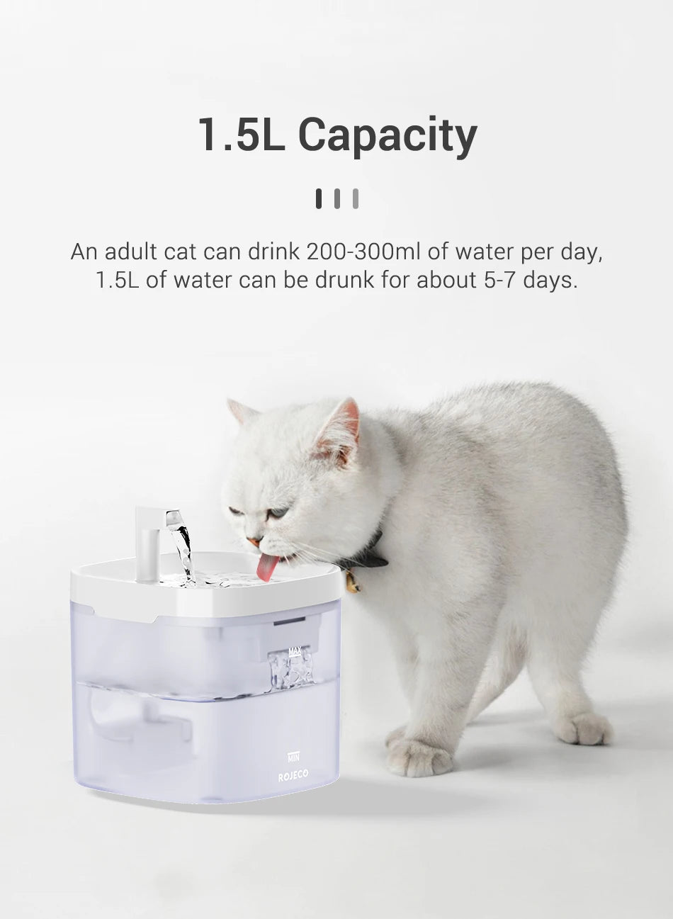 Fonte PuriFlow 4Cats™ – Bebedouro Automático com Filtro Recirculante e Purificação Contínua