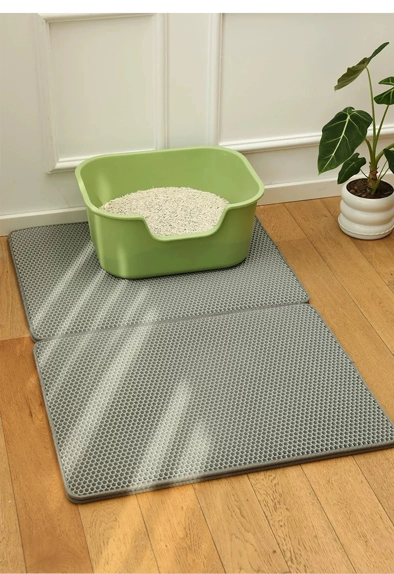🐾 Tapete de Areia para Gatos Extra Grande Colmeia – Limpeza Sem Stress e Casa Sempre Protegida!