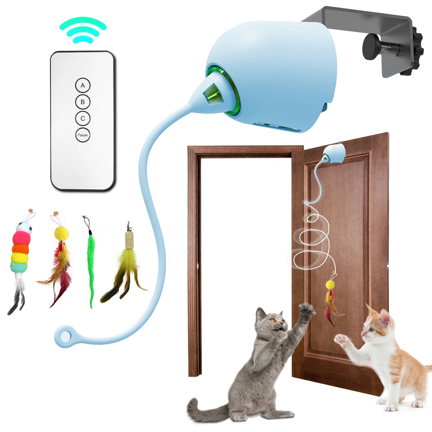 Caça eletrônica nível profissional: ratinhos que pulam aleatoriamente pra ativar o instinto felino e divertir por horas!