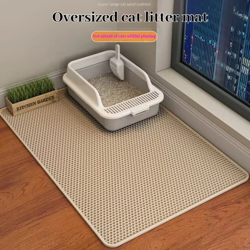 🐾 Tapete de Areia para Gatos Extra Grande Colmeia – Limpeza Sem Stress e Casa Sempre Protegida!