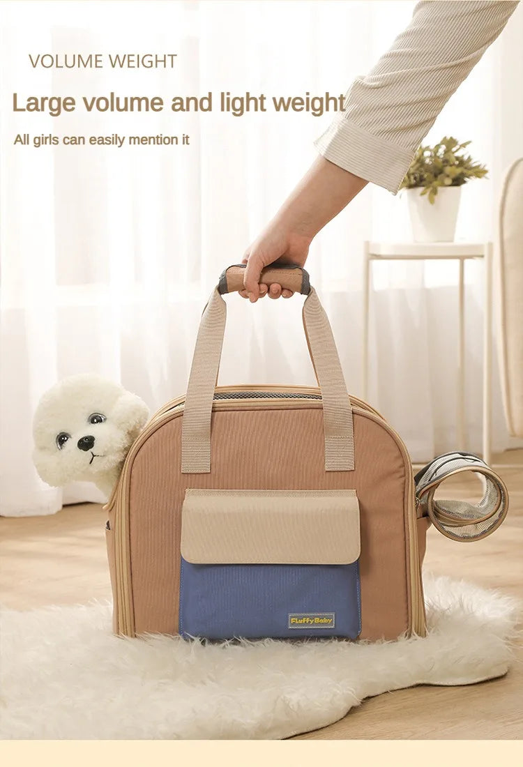 Bolsa de Transporte Confortável 4Cats – Alça Transversal, Leve e Respirável (até 4kg)