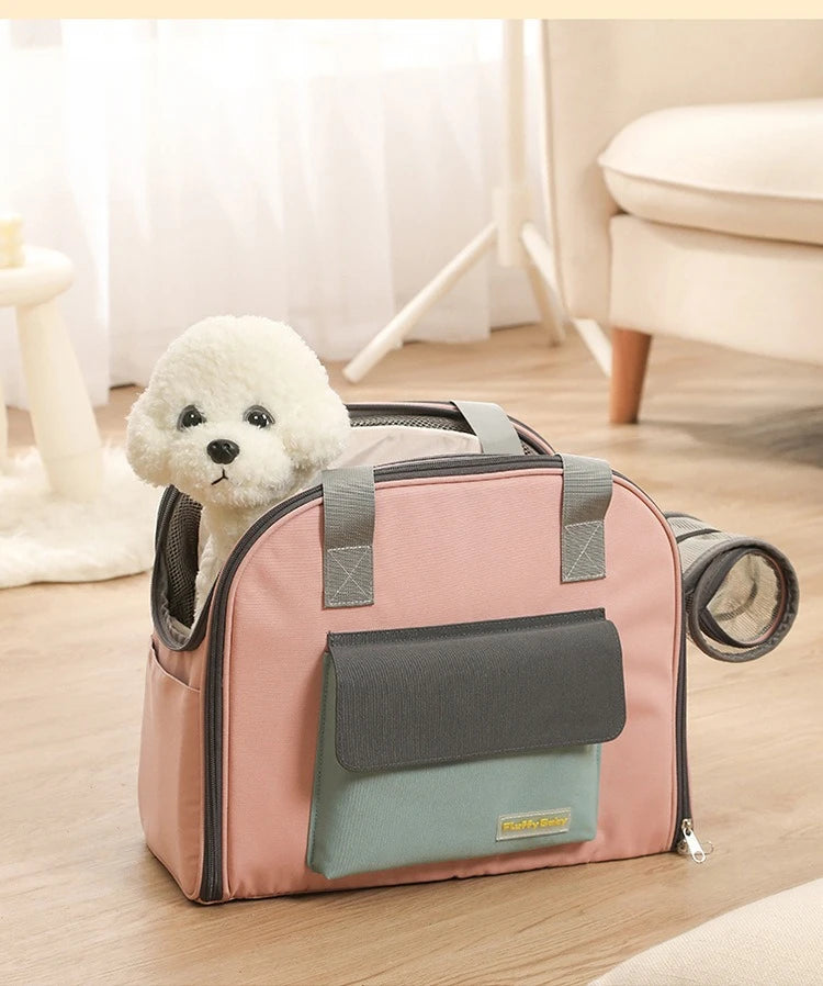 Bolsa de Transporte Confortável 4Cats – Alça Transversal, Leve e Respirável (até 4kg)