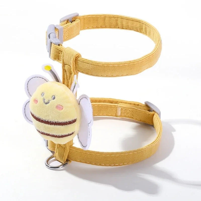 🐝 Conjunto de Coleira e Guia Abelhinha – Passeios Mais Seguros, Divertidos e Cheios de Estilo!