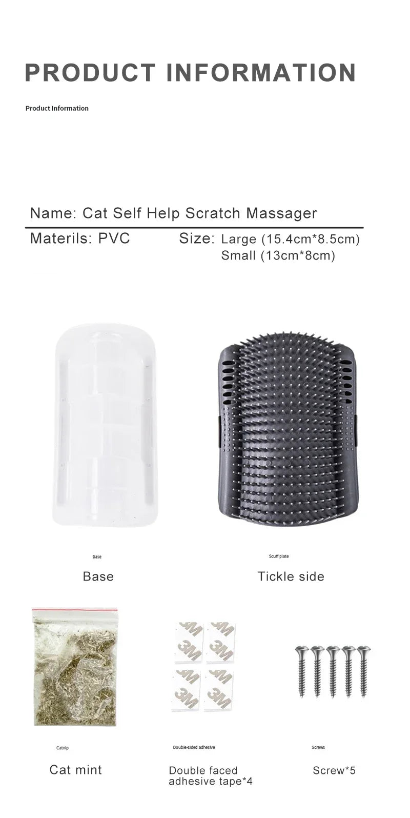 "Escova e Coçador de Canto para Gatos com Catnip: Auto-Massagem e Redução de Pelos para seu Felino Feliz"
