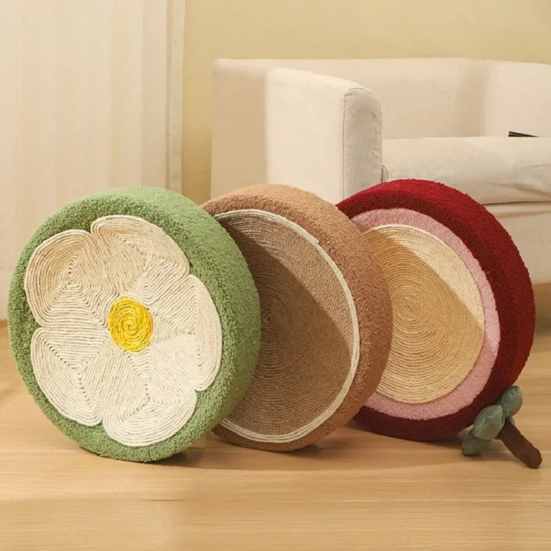 😻 Arranhador Redondo de Sisal – Cama & Diversão 2 em 1 para Gatos!