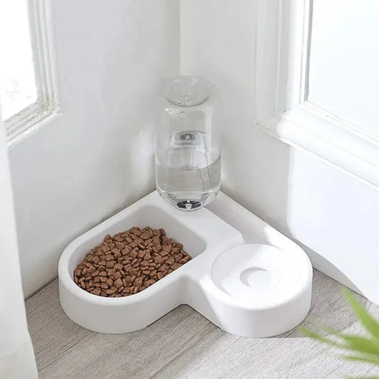 Comedouro Bebedouro Pet AquaFeed™ - Hidratação Automática e Ração Sempre Seca!
