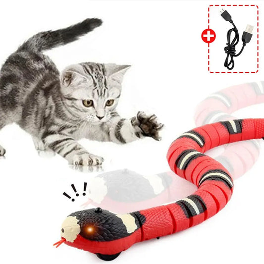 🐍 Brinquedo Interativo Cobra Eletrônica – Diversão Inteligente Para Gatos e Gatinhos!