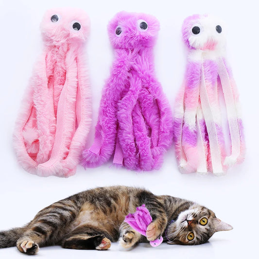 Polvo Interativo de Pelúcia – Estímulo Físico e Mental para Gatos