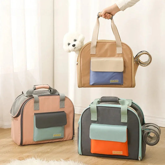 Bolsa de Transporte Confortável 4Cats – Alça Transversal, Leve e Respirável (até 4kg)