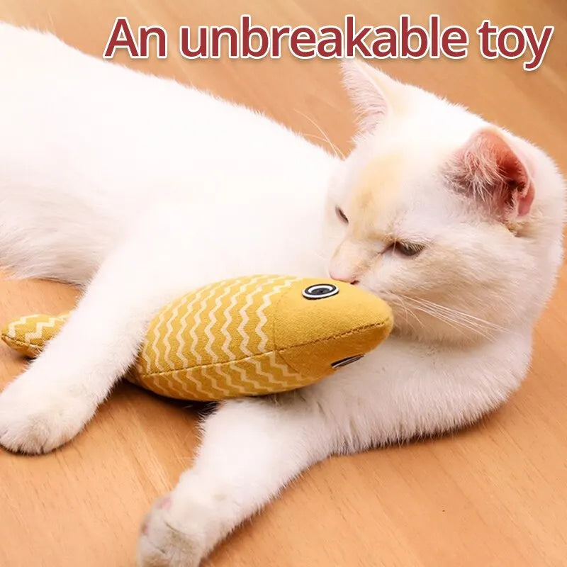 Peixe com Catnip – Brinquedo para Gatos Chutarem, Mordem e se Divertirem com Segurança