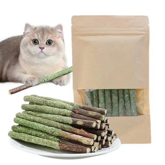 Bastão Natural de Matatabi – Limpeza Dental, Relaxamento e Estímulo para Gatos